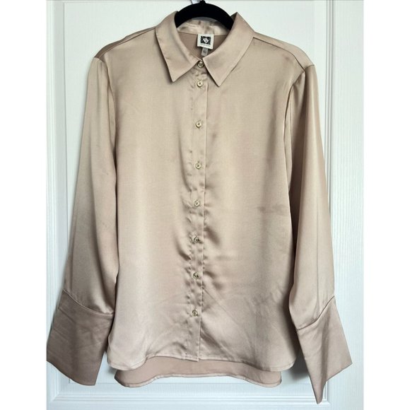 Anne Klein Women's L Button Down Blouse - Picture 1 of 4